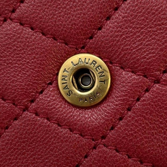 Saint Laurent Paris Gaby Long Wallet Red - Picture 8 of 9